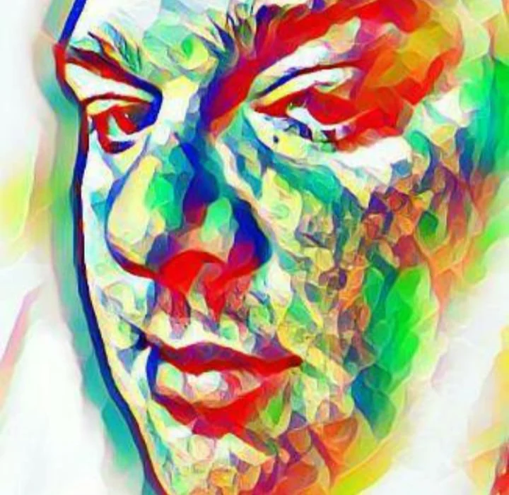 Colourful painted portrait from the author’s archive